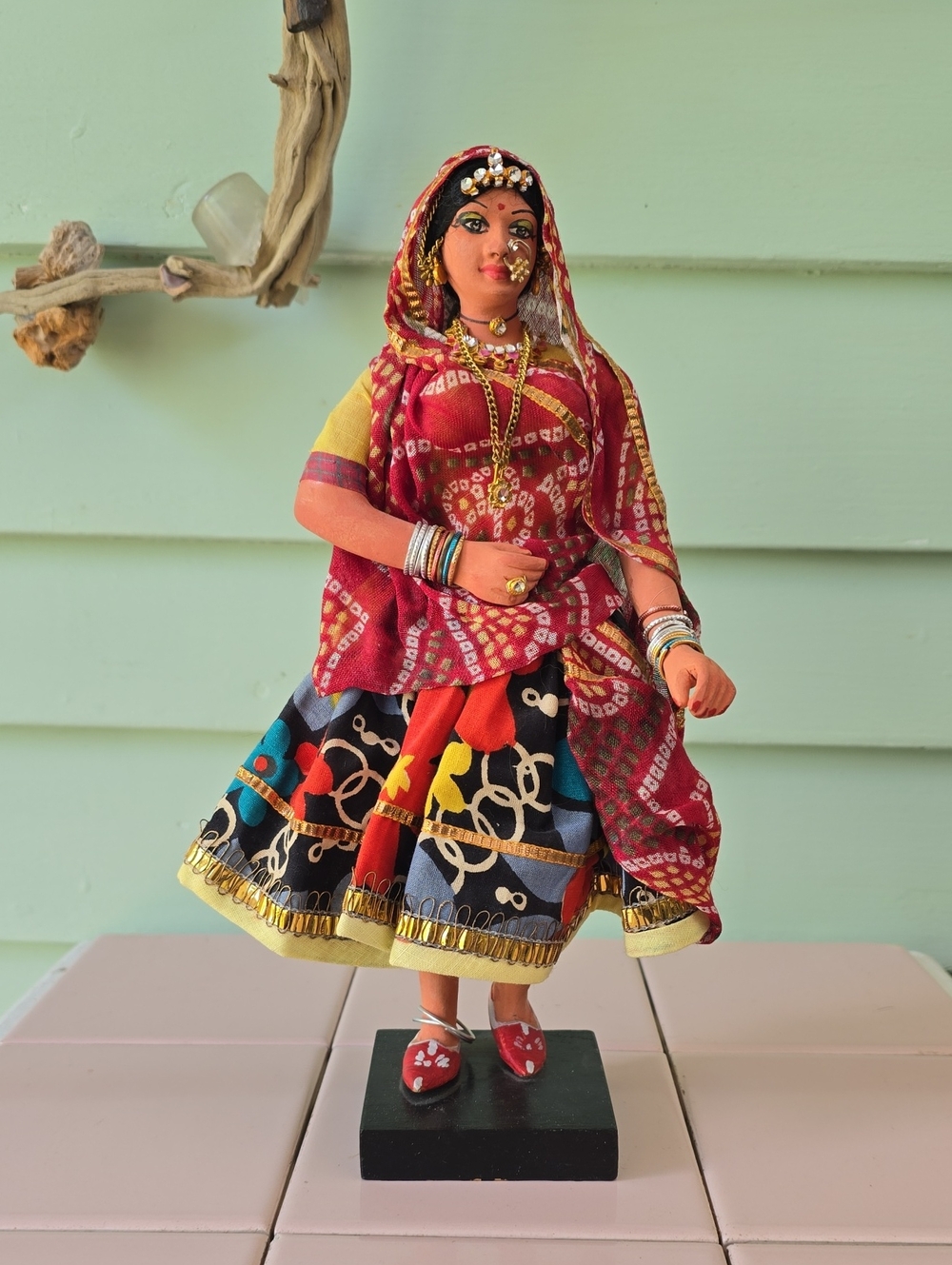 Handcrafted cloth doll depicting a Rajasthani Banjara woman toy seller